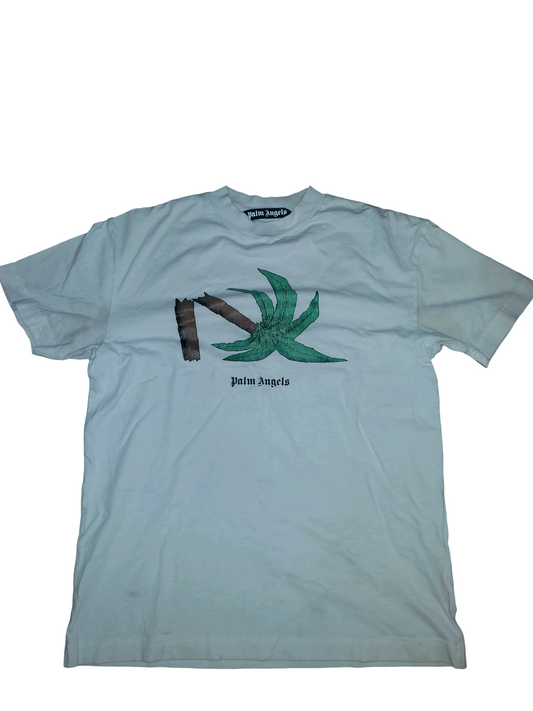 Palm Angels “Broken Palm” T-Shirt in White Size S