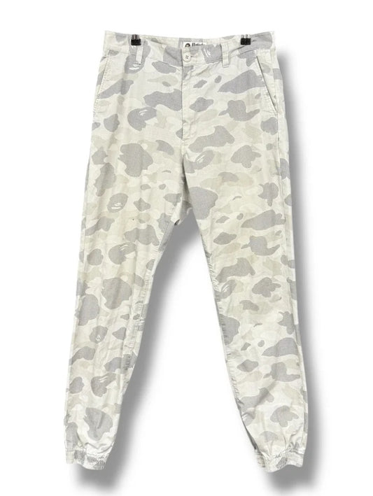 A Bathing Ape Camo Trousers White Size M
