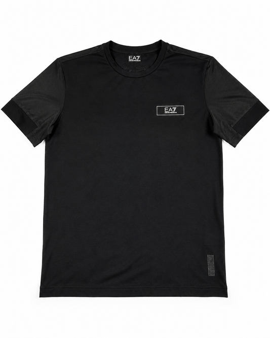 EA7 Emporio Armani Train Visibility Vertical Logo T-Shirt – Black - Size Small