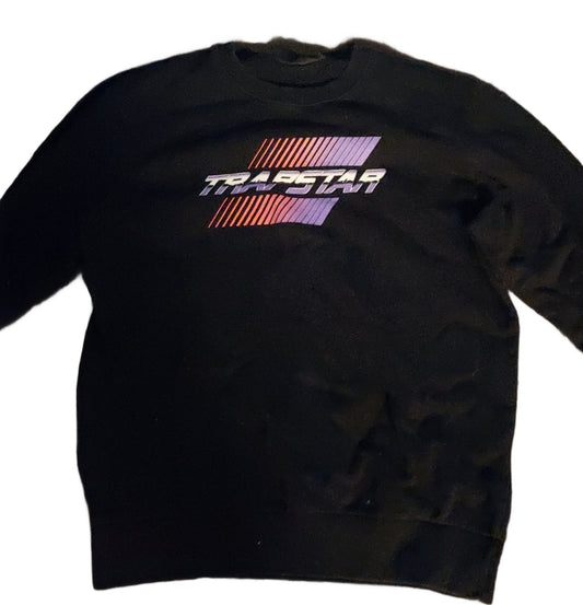 Trapstar Gradient Logo Crewneck Sweatshirt Black Size M