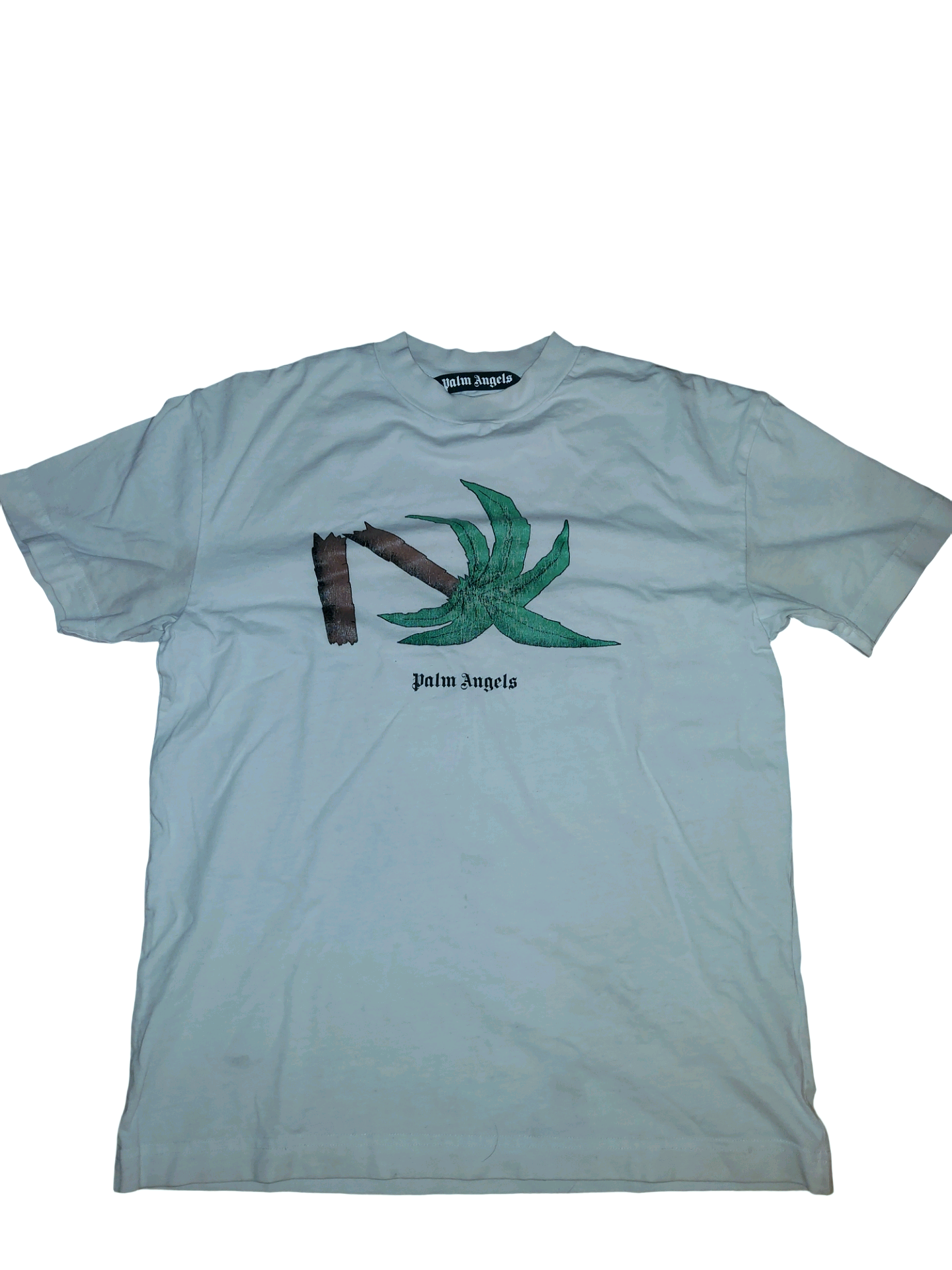 Palm Angels “Broken Palm” T-Shirt in White Size S