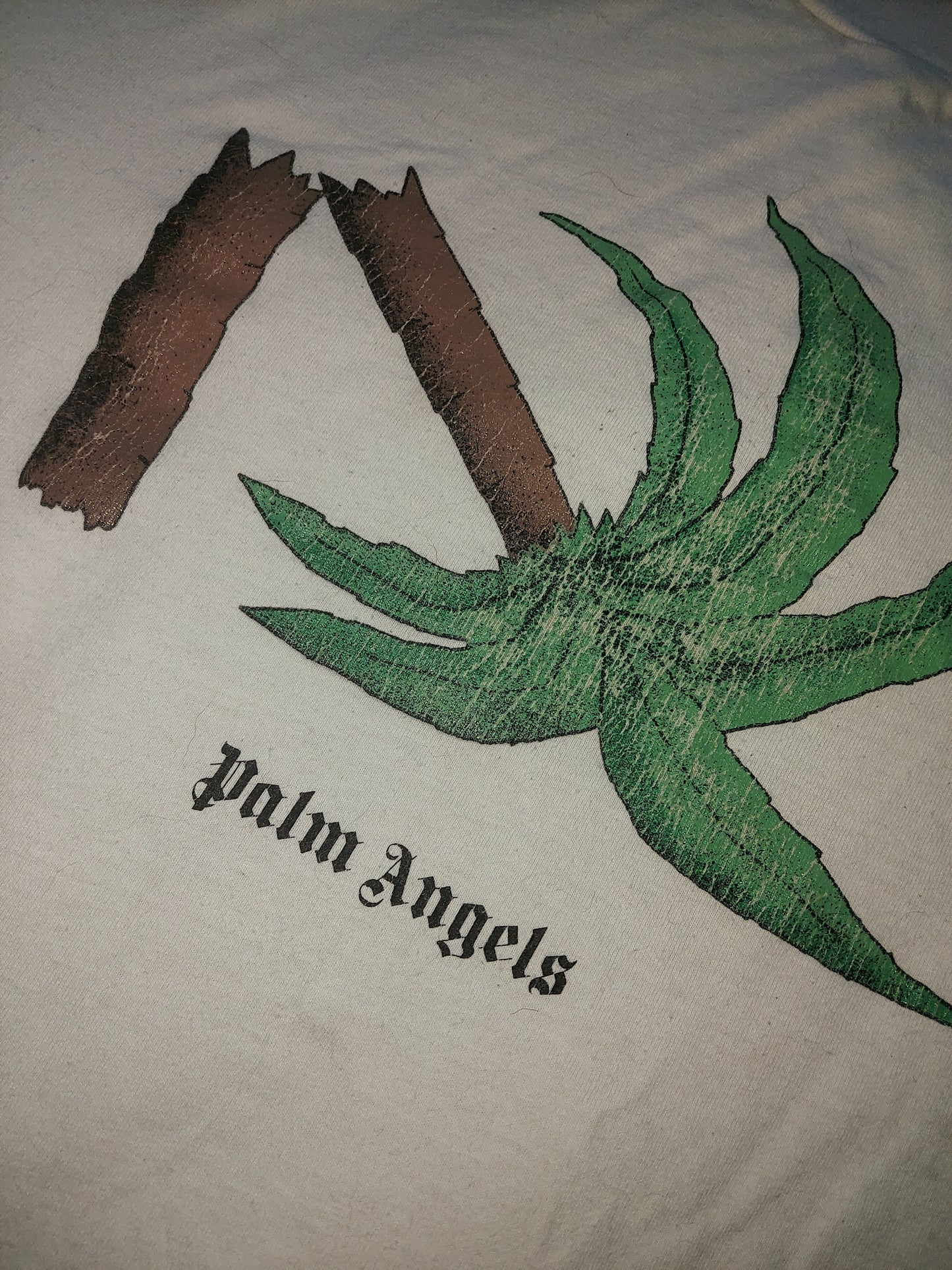 Palm Angels “Broken Palm” T-Shirt in White Size S
