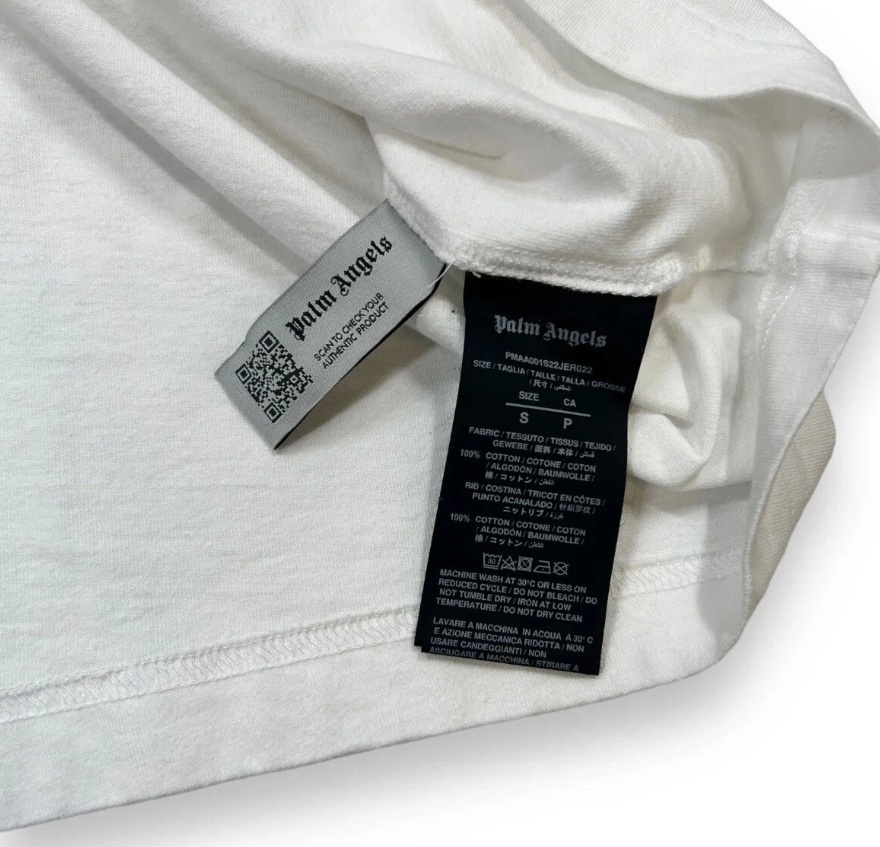Palm Angels “Broken Palm” T-Shirt in White Size S