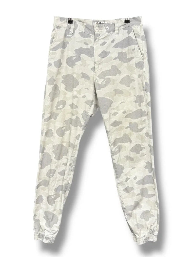 A Bathing Ape Camo Trousers White Size M