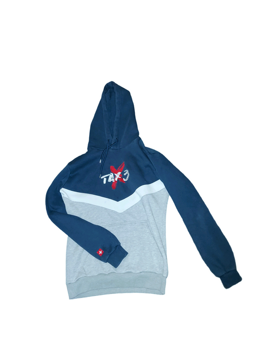 Tax3 It’s Relevant 2.0 Chevron Hoodie Navy Grey (TT 2.0)