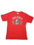A Bathing Ape “Nikki Beach” Ape Head Graphic T-Shirt Red Size M