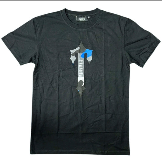 Trapstar Irongate Camo T-Shirt Black/Midnight Blue Size M