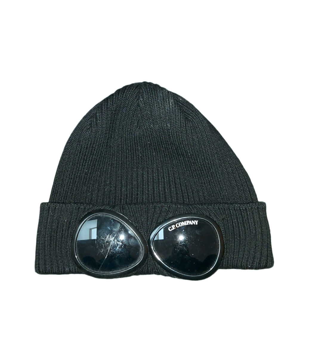 C.P. Company Goggle Beanie Hat (Black)