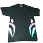 A Bathing Ape Side Shark Reflective T-Shirt Black