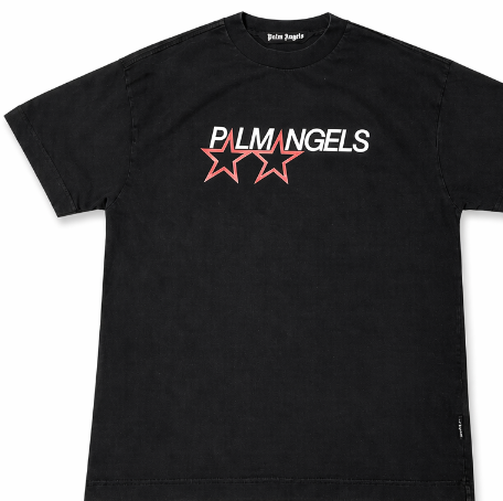 Palm Angels Racing Star T-Shirt Black Size Large