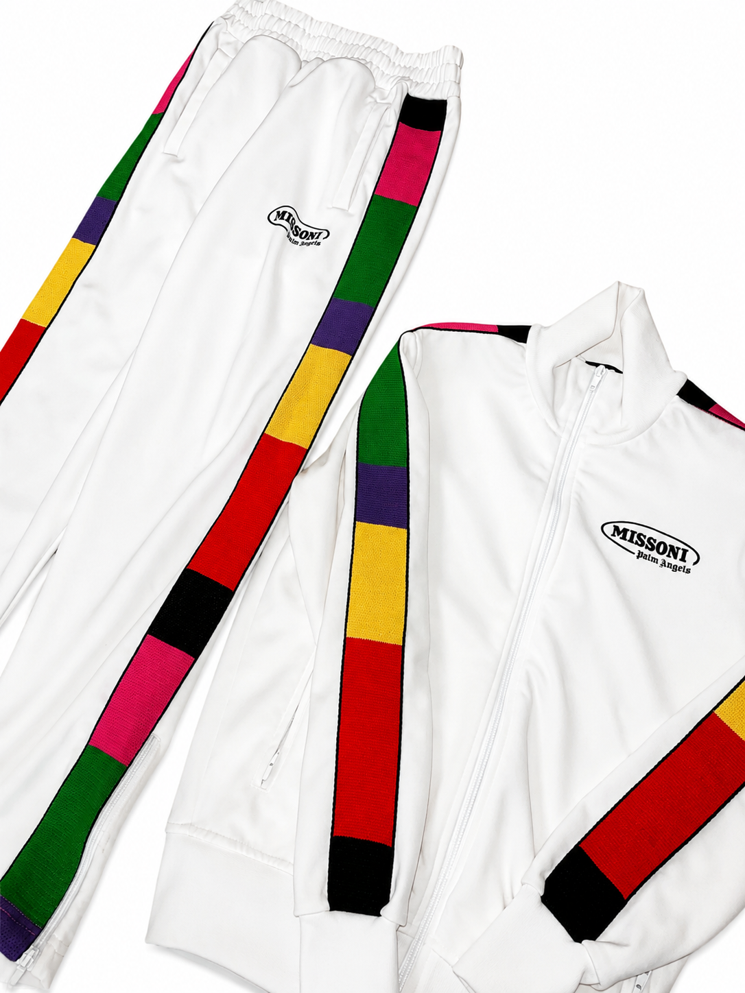 Palm Angels x Missoni Track Jacket & Track Pants Set (White)