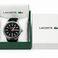 Lacoste Men's Black Dial Nylon & Leather Strap Quartz Watch (50M)