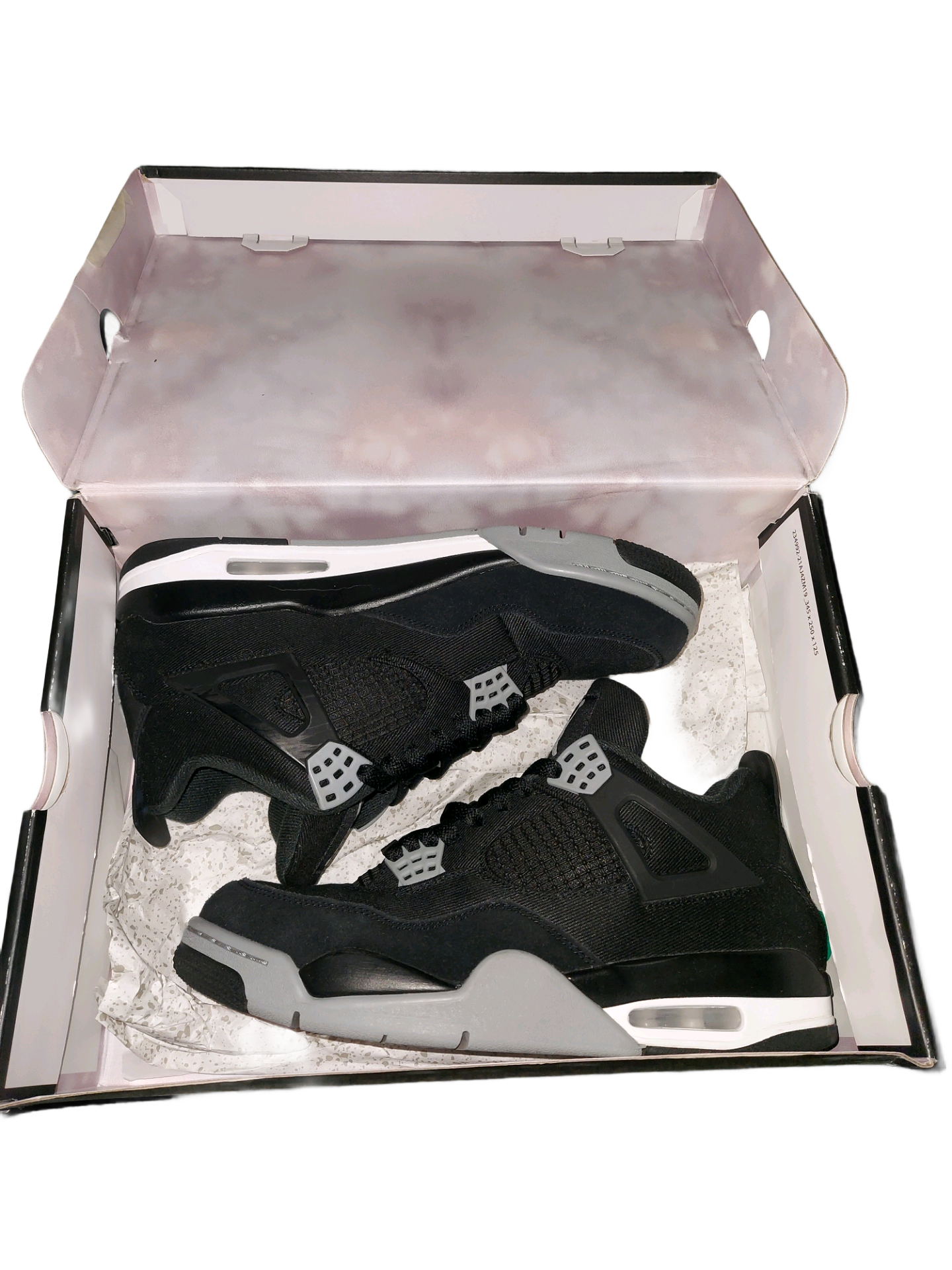 Air Jordan 4 Retro SE Black Canvas (Size 9)