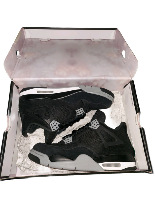 Air Jordan 4 Retro SE Black Canvas (Size 9)