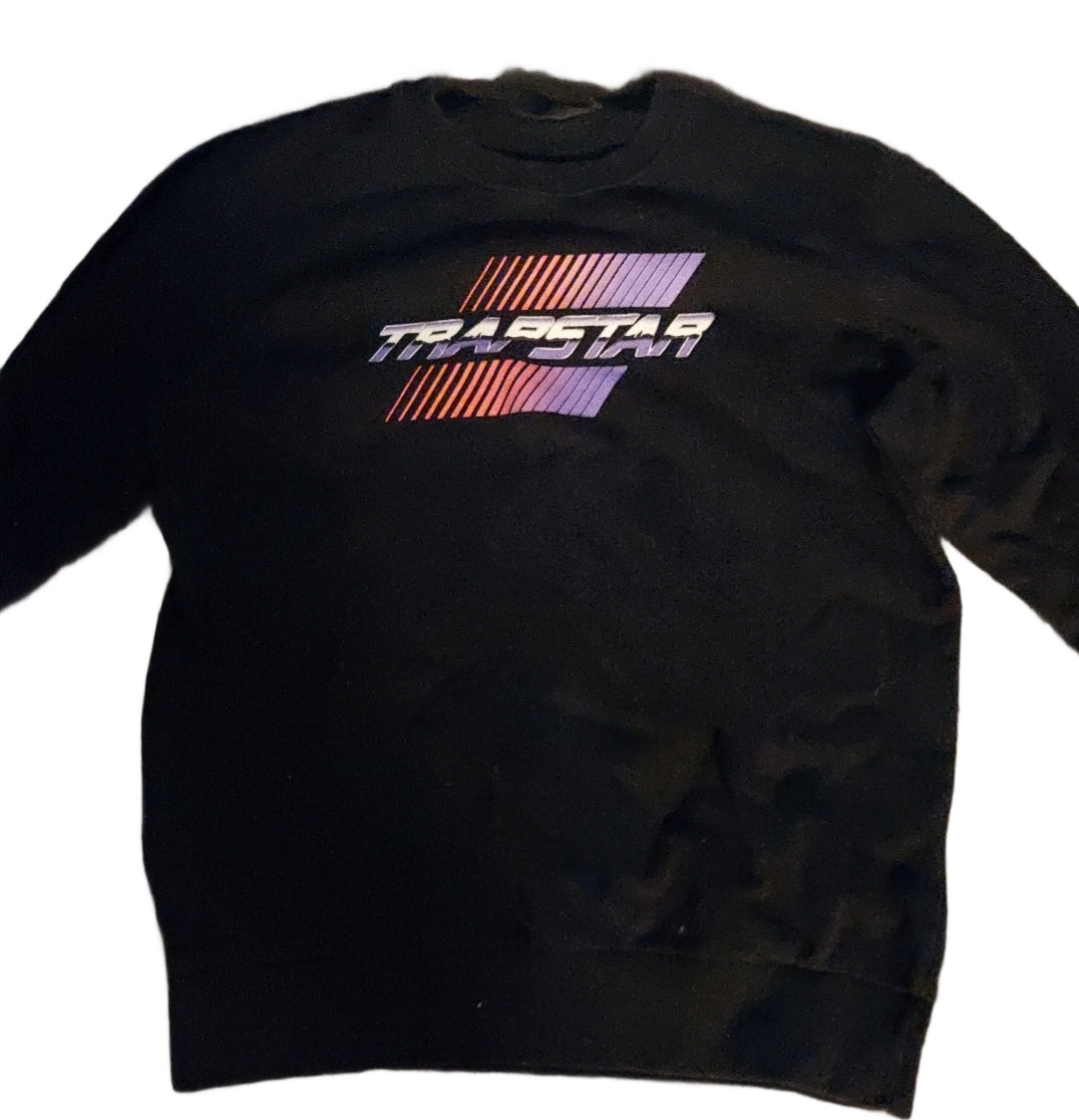 Trapstar Gradient Logo Crewneck Sweatshirt Black Size M