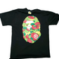 A Bathing Ape Multi Camo Ape Head Graphic T-Shirt Black Size M