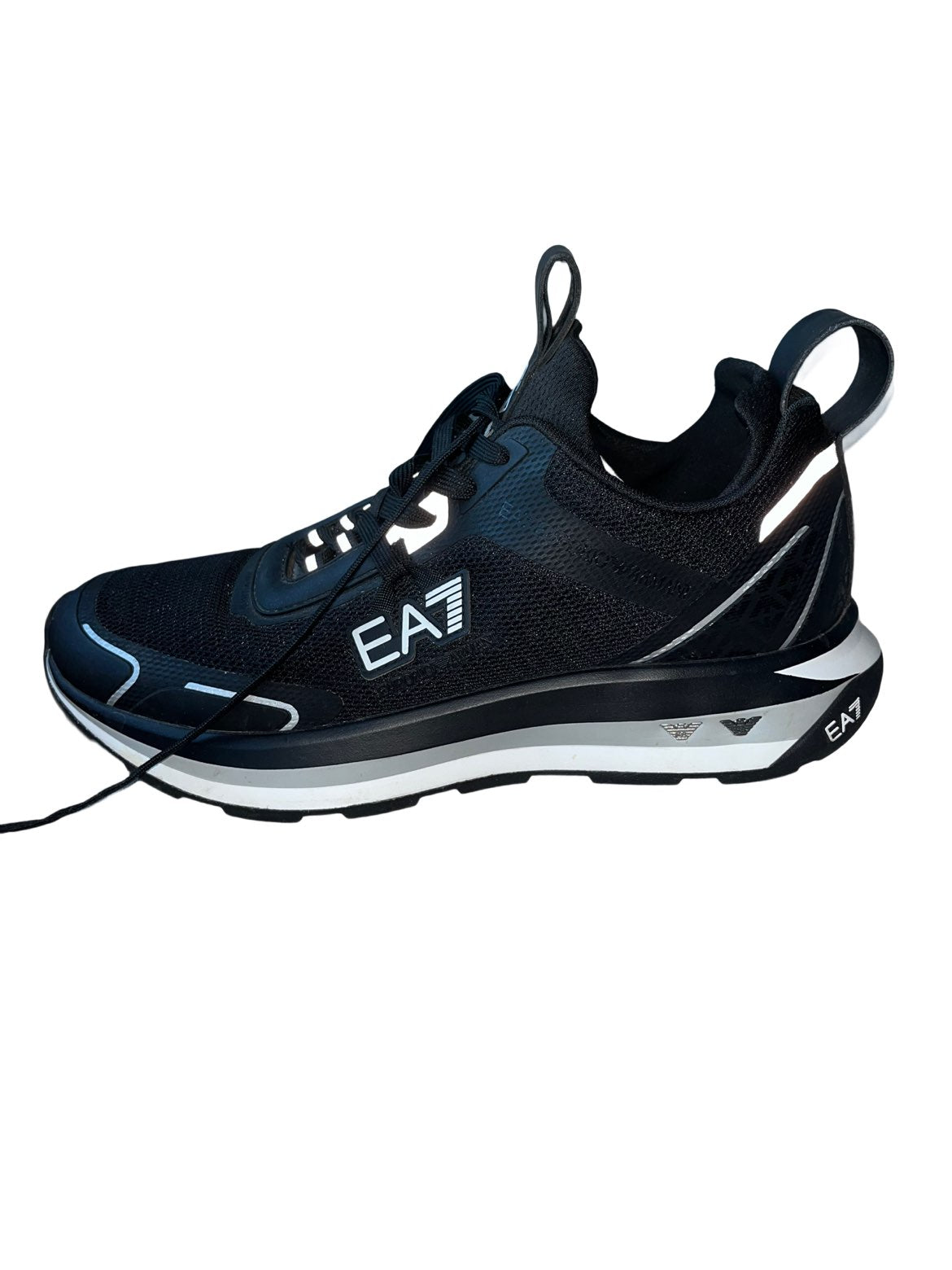 EA7 Emporio Armani Visibility Runner Trainers – Black/White (Size 9)
