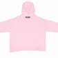 Moschino Underwear Logo Tape Cropped Hoodie Pink Size Small