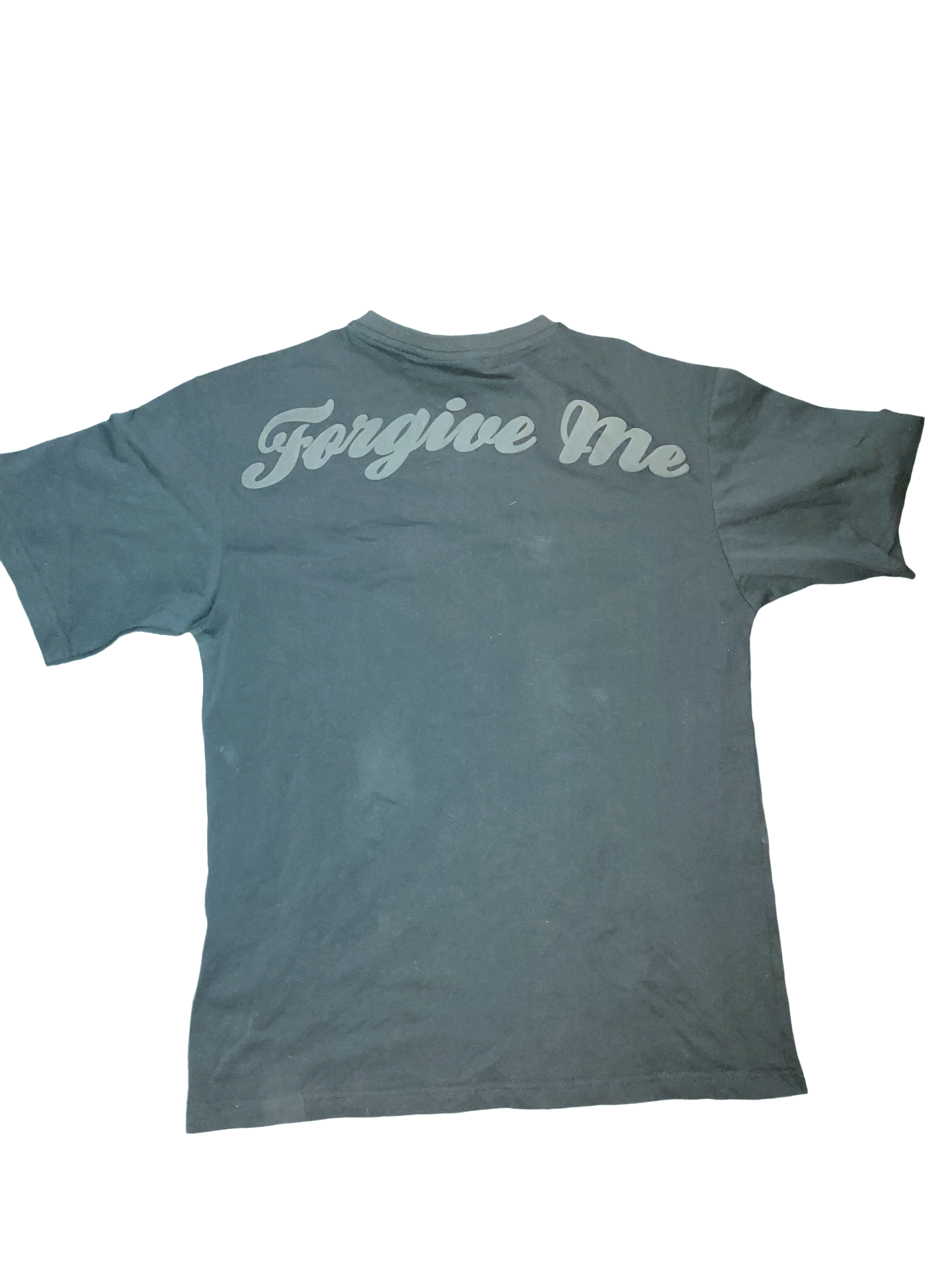 Syna World “Forgive Me” Script T-Shirt Grey Size M