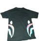 A Bathing Ape Side Shark Reflective T-Shirt Black