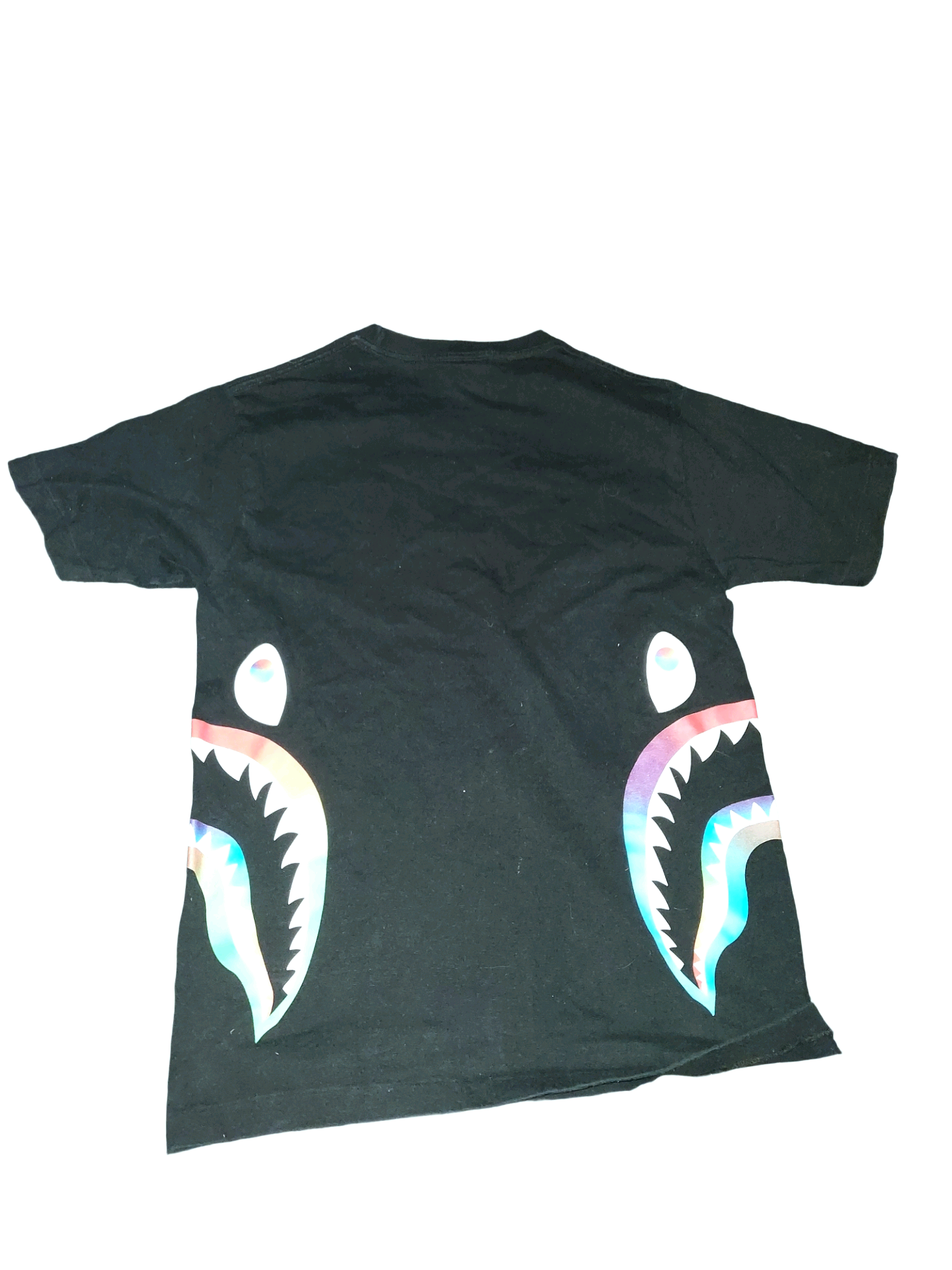 A Bathing Ape Side Shark Reflective T-Shirt Black