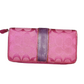 Coach Signature Stripe Zip Around Wallet Pink Canvas & Leather