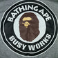 A Bathing Ape Busy Works Ape Head Logo T-Shirt Grey Size M