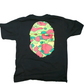 A Bathing Ape Multi Camo Ape Head Graphic T-Shirt Black Size M