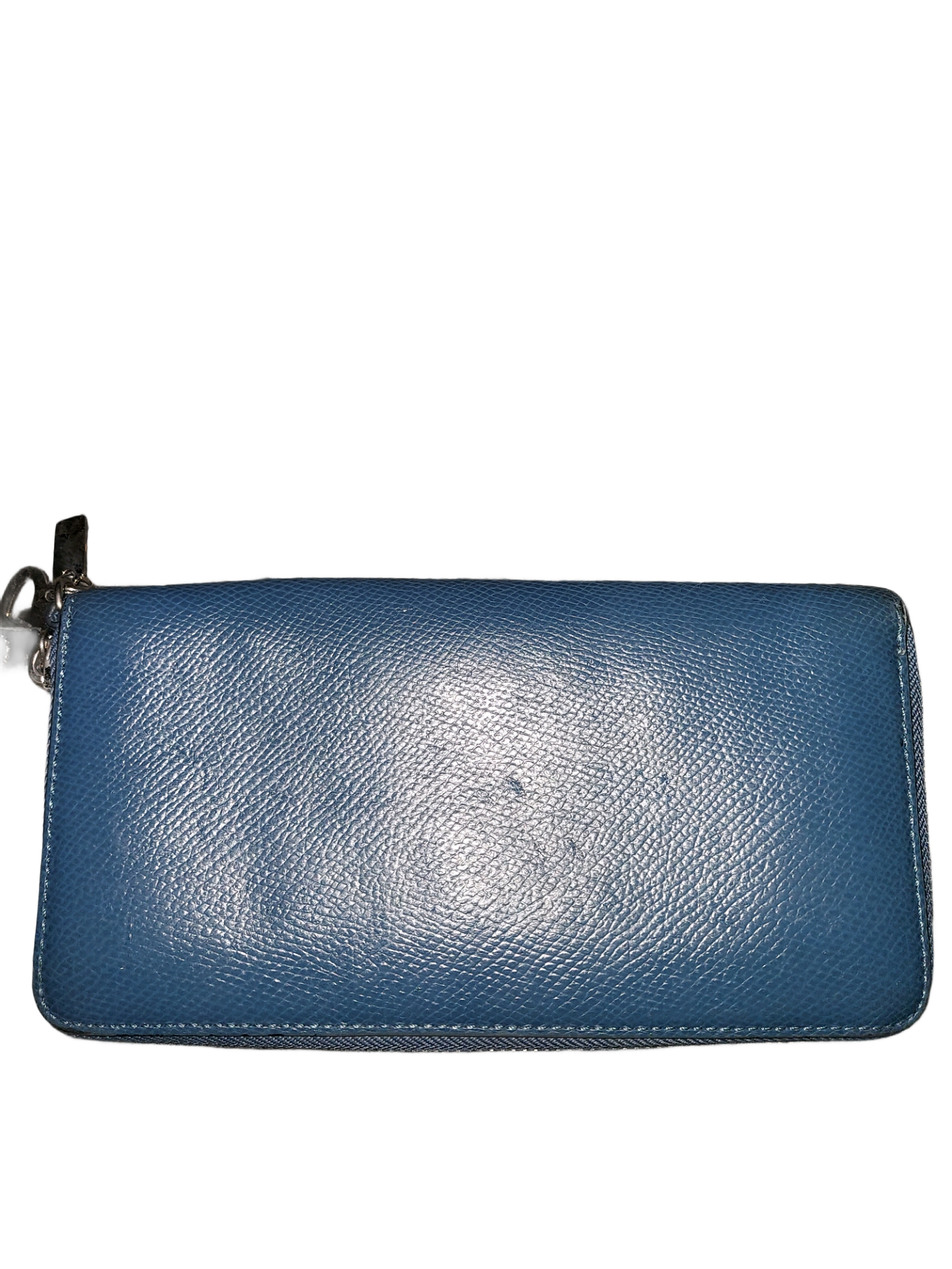 Coach Colourblock Leather Zip Around Wallet Blue Black