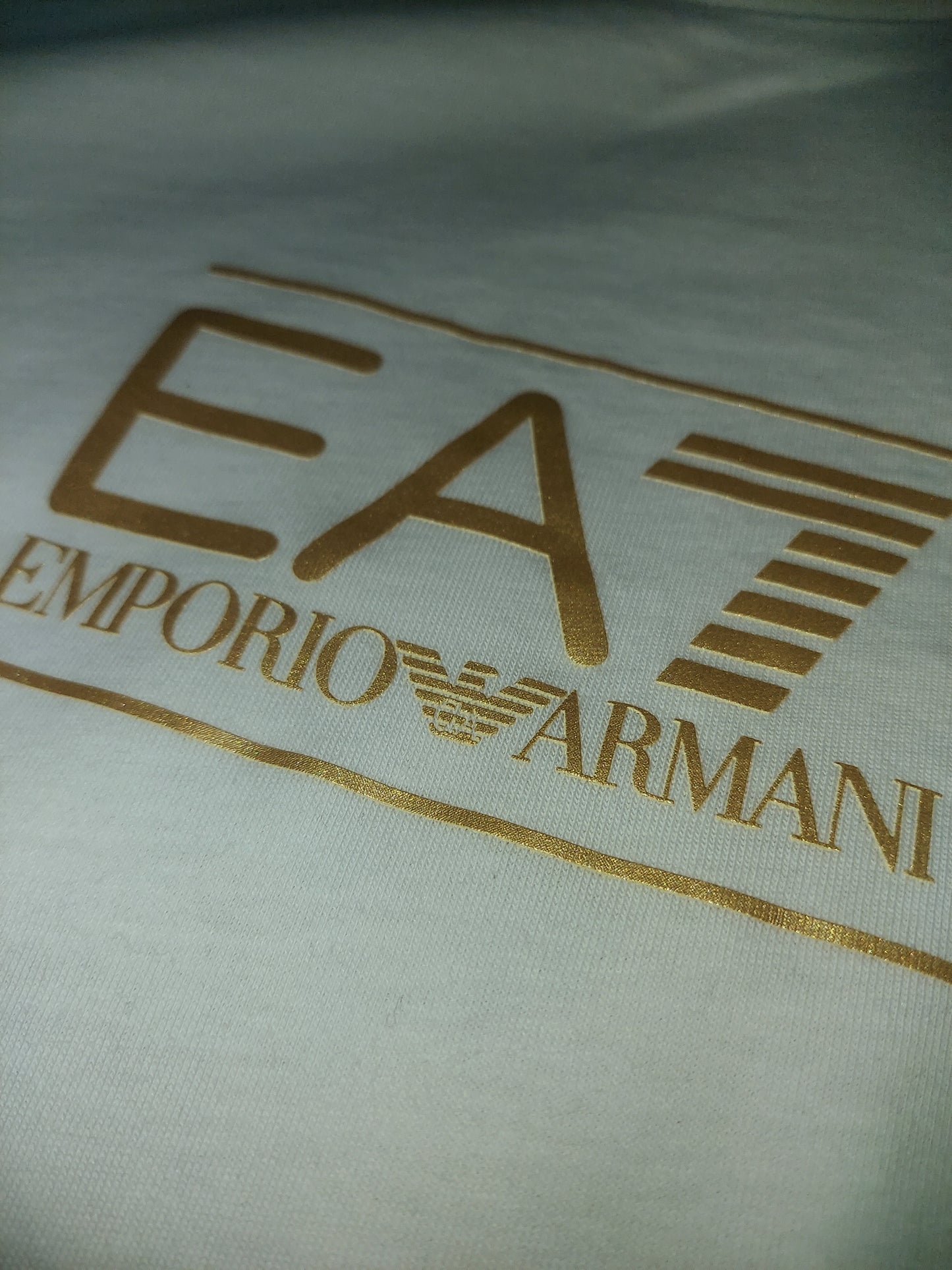 EA7 Emporio Armani Core Logo T-Shirt with Contrast Sleeve Tape Size S