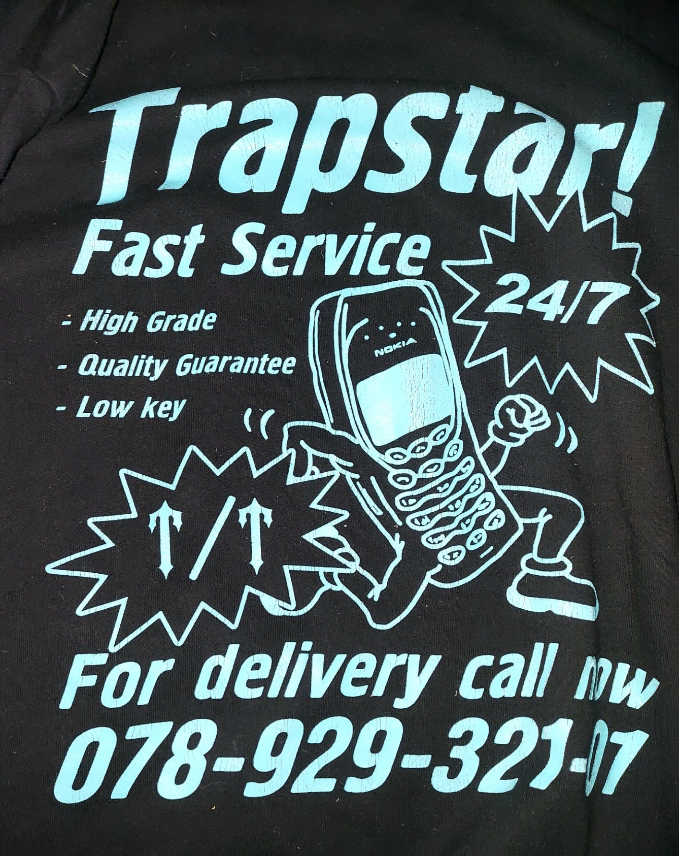 Trapstar “Fast Service” Graphic Hoodie Black Size M