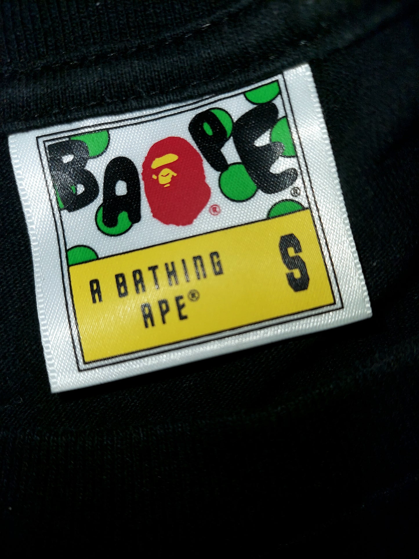 A Bathing Ape Side Shark Reflective T-Shirt Black