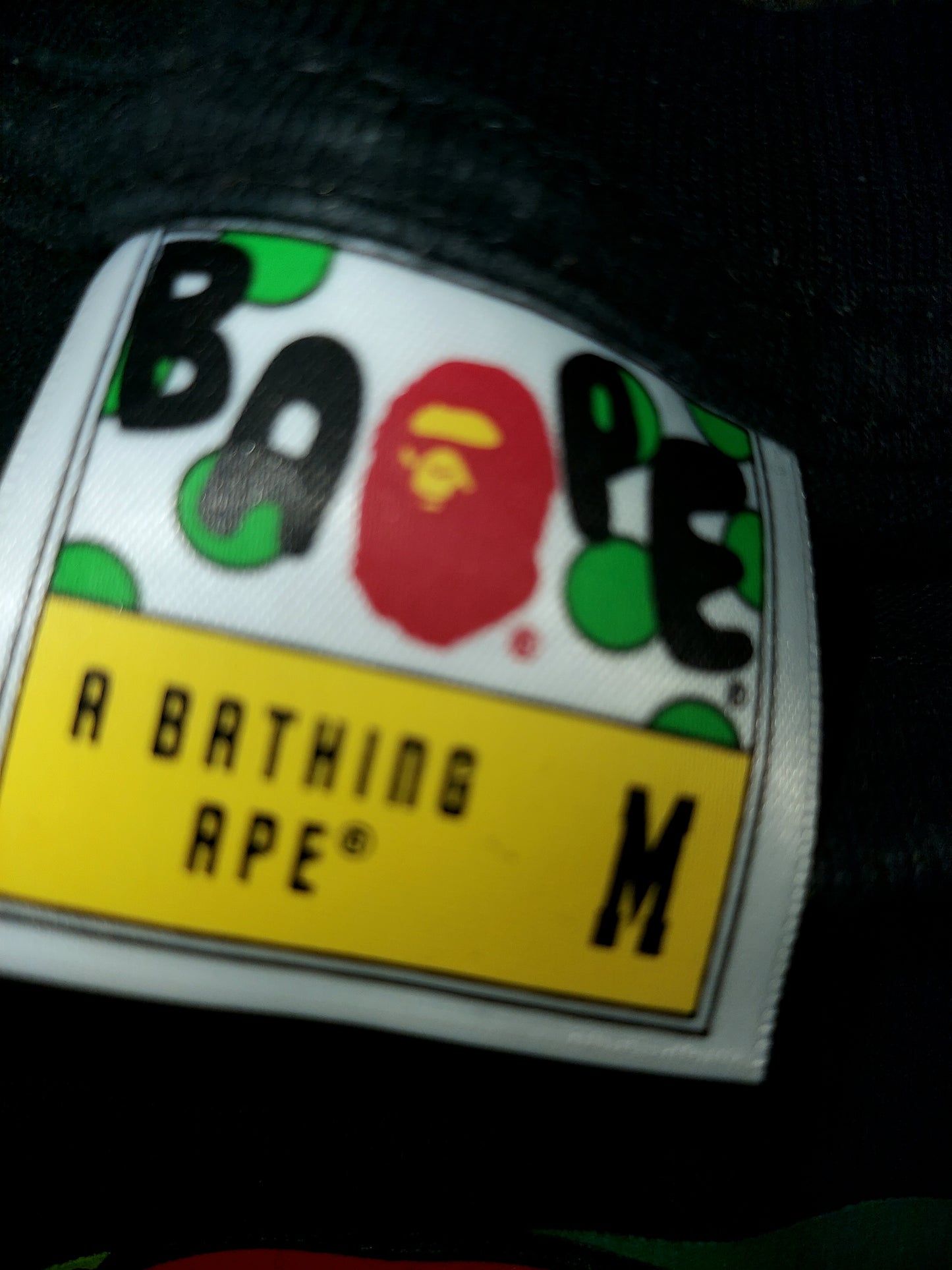 A Bathing Ape Multi Camo Ape Head Graphic T-Shirt Black Size M