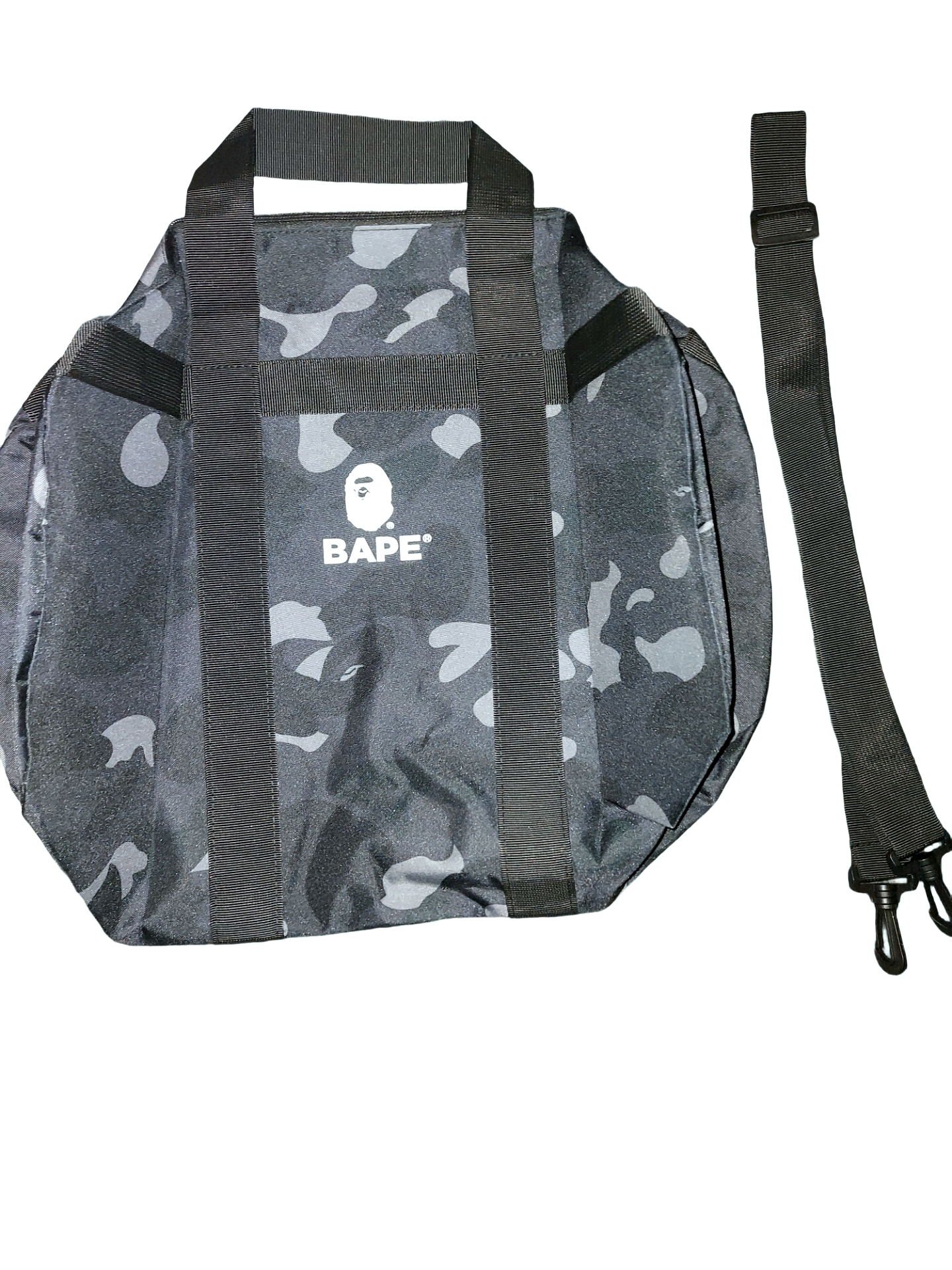 A Bathing Ape Triple Bag Set Black Camo Japanese Exclusive