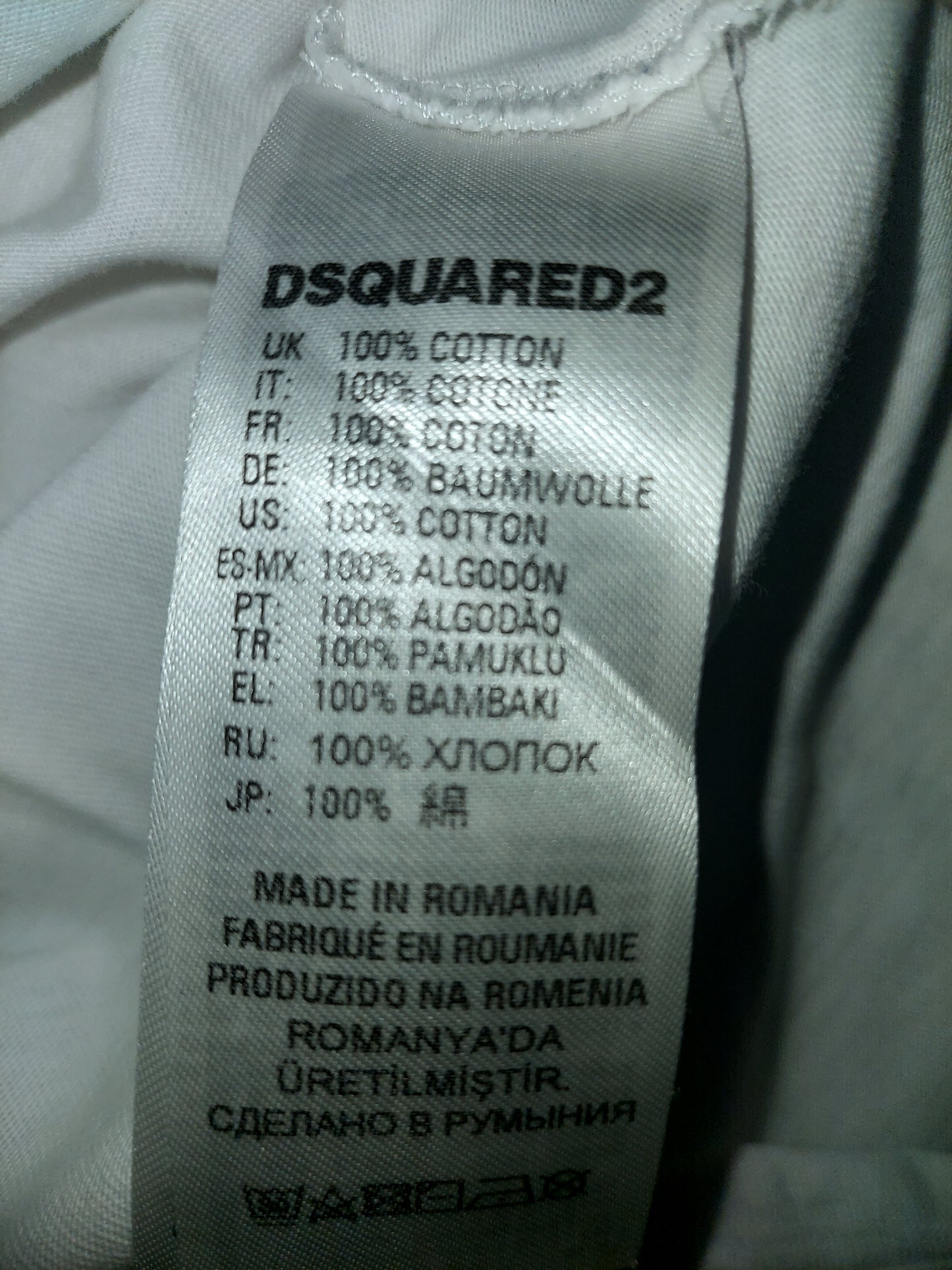 Dsquared2 Underline Logo T-Shirt White Size M