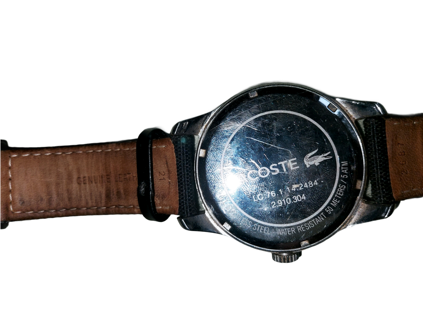 Lacoste Men's Black Dial Nylon & Leather Strap Quartz Watch (50M)
