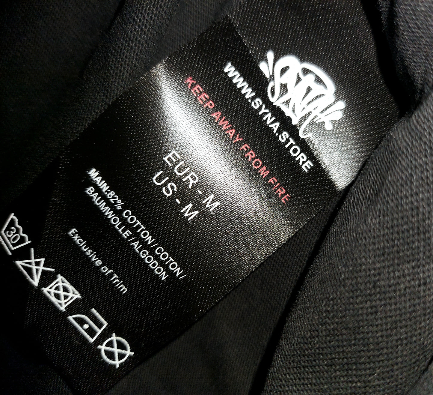 Syna World “Forgive Me” Script T-Shirt Grey Size M