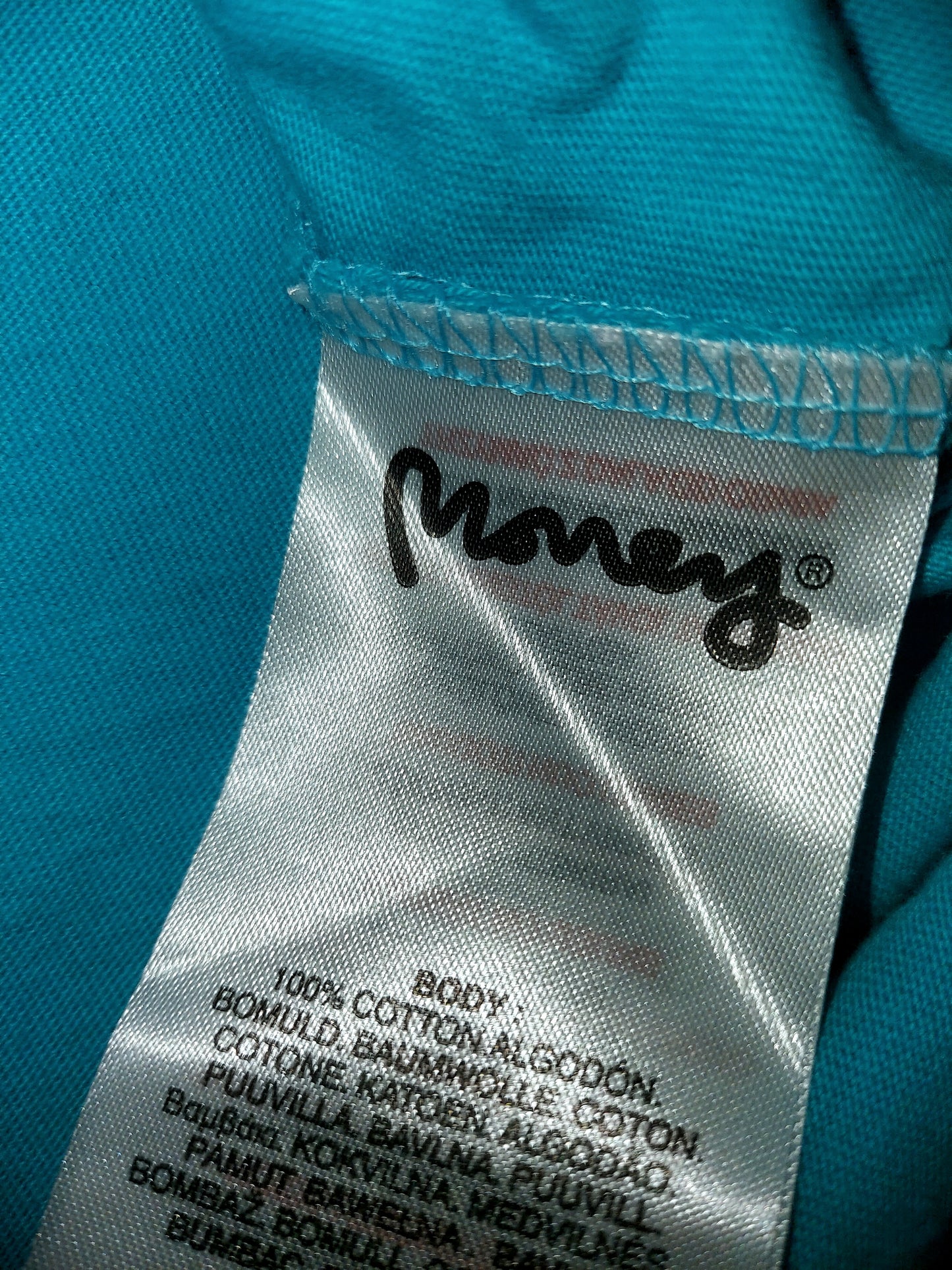 Money Clothing Script Logo T-Shirt Blue Size M